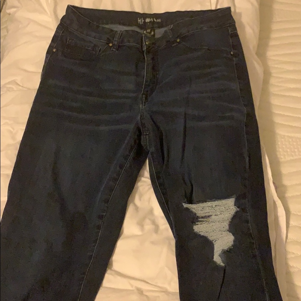 REWASH RIPPED JEGGINGS